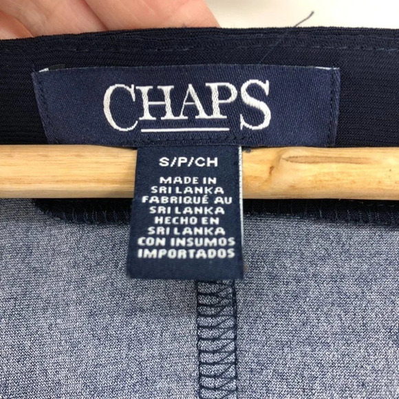 Chaps Navy Blue Floral  Red Pink Sleeveless Fit & Flair midi dress SP - Picture 4 of 13